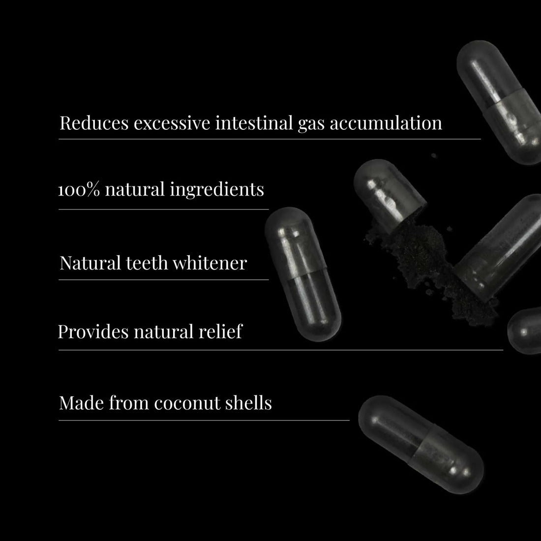 Activated Charcoal Capsules - 50 Vegicaps